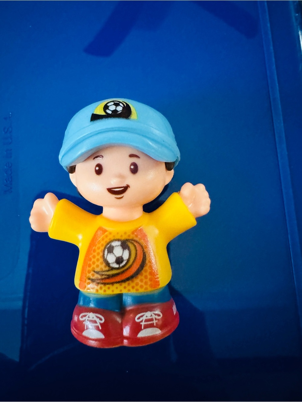 Soccer Boy Play Figure - Yellow Shirt & Blue Cap